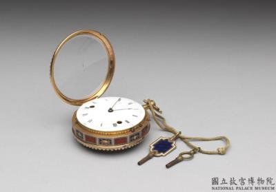 图片[3]-European pocket watch with pearl decoration and theatrical figures , Late 18th to early 19th century-China Archive